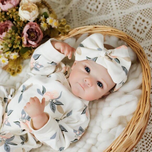 🆕20inch Full Body Vinyl Newborn Baby Dolls Poseable Limbs White Reborn Girl - Picture 1 of 5